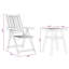 2 - Person Wood Patio Dining Set with Square Table