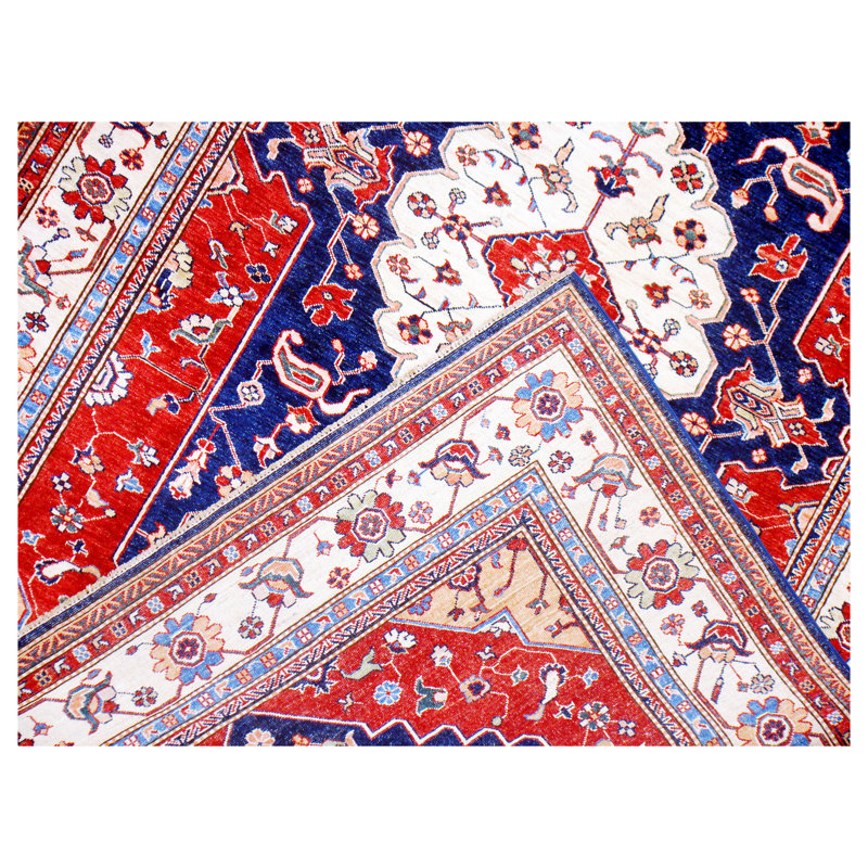 Kazak Hand Woven Wool Area Rug