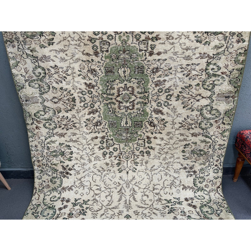 Vintage Patchwork Rug, 57.1x96.9 Inch Beige Area Rug