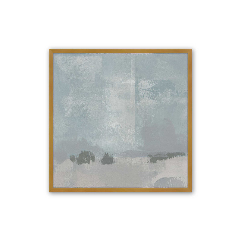 Impressions of Stillness I, H 13,75 po x l 13,75 po, Cadre ouvert en angle, or poli