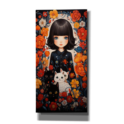 Winston Porter 'Portrait Women And Animals 6' by Momart Canvas Wall Art