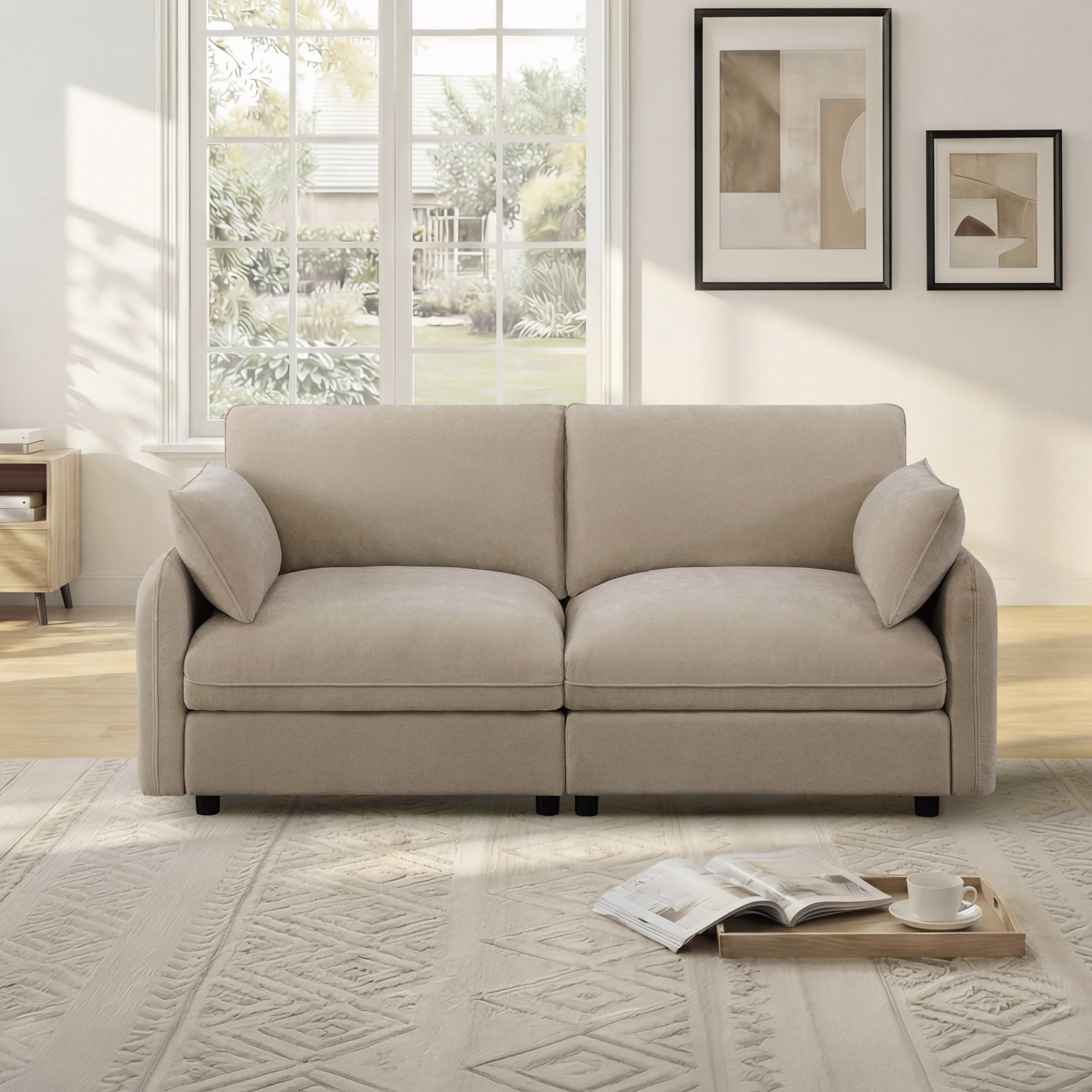 Latitude Run® 78" Modern Upholstered Sofa - Wayfair Canada