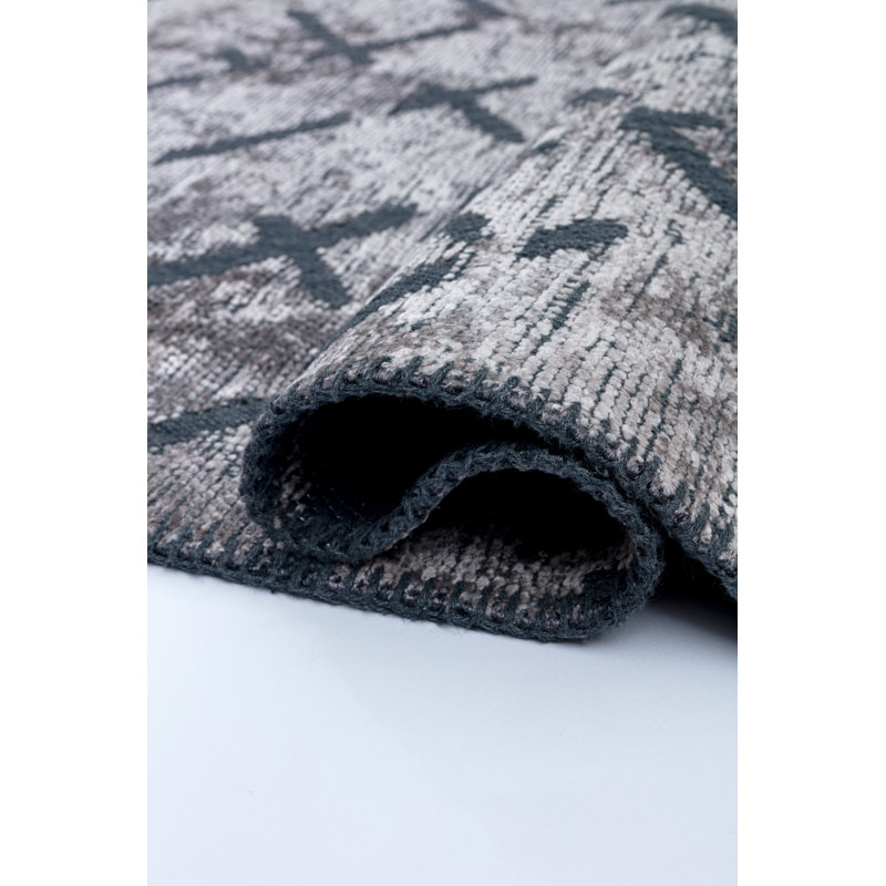 Rapture Gray Abstract Luxury Area Rug, Rectangle 7'10" x 11'2"