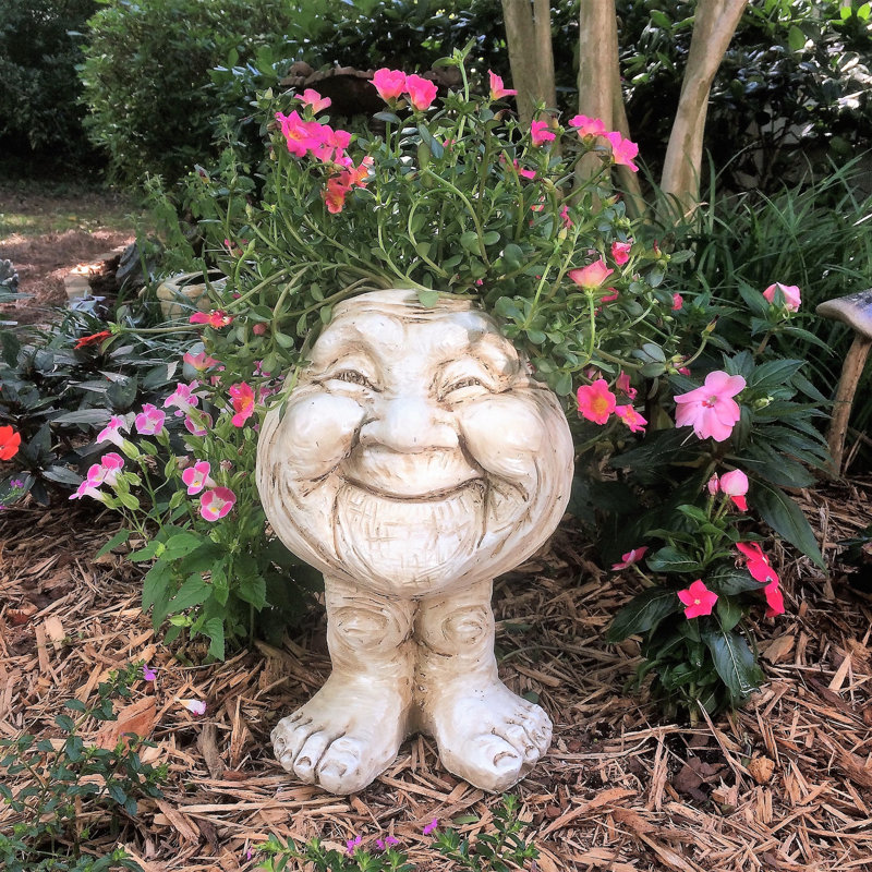 Ensemble de pots à fleurs 2 pièces Muggly's Grumpy, Blanc antique