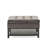 SQUARE OTTOMAN WITH STORAGE AND BOTTOM RACK