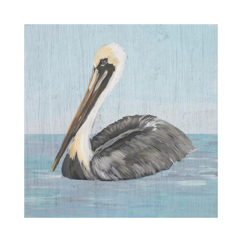Pelican Wash I by Julie Derice - Wrapped Canvas Painting, 45.72 cm H x 45.72 cm W