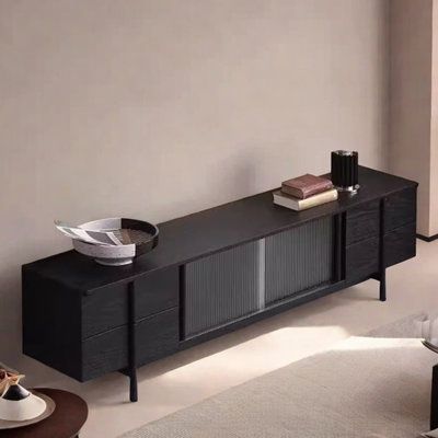 Meuble télé en bois massif au design simple