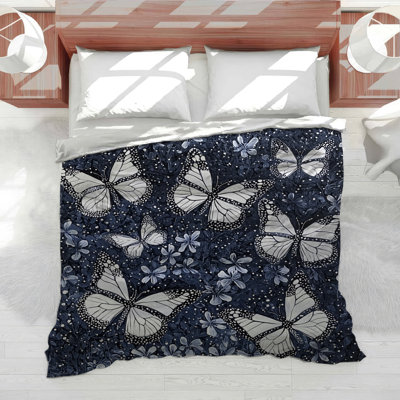 Édredon papillons et literie Shabby Chic