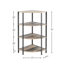 Étagère d'angle à 4 niveaux, étagère autoportante avec bibliothèque, petite étagère pour plante, salon, bureau personnel, cuisine, petit espace