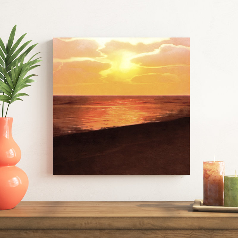 Coucher de soleil et rêves II, H 20 po x l 20 po
