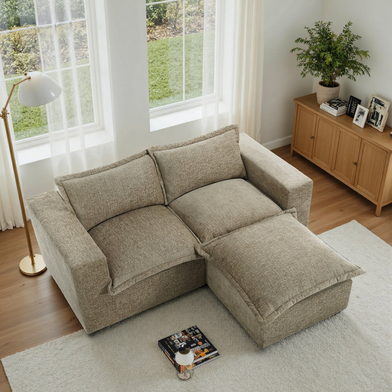 3 Seater Sectional, Camel