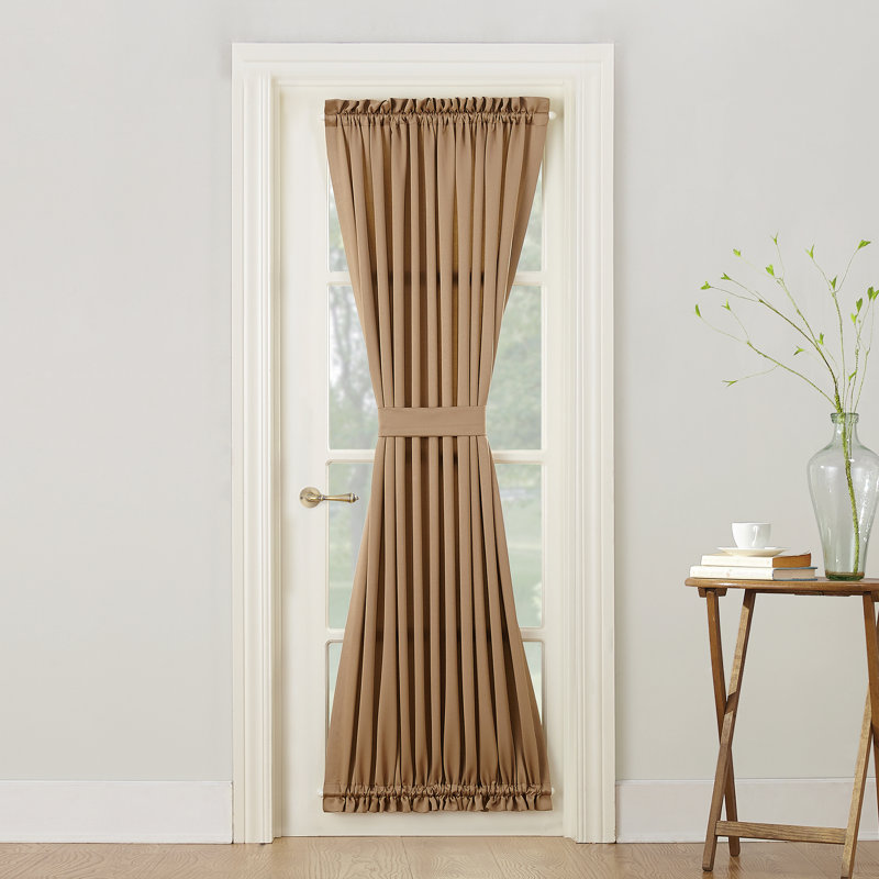 Wayfair Basics® Thermal Energy Saving Rod Pocket Door Curtain Panel, Taupe