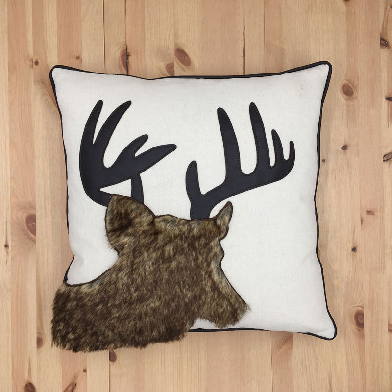 Coussin Reindeer 3D Reindeer, 18 po x 18 po