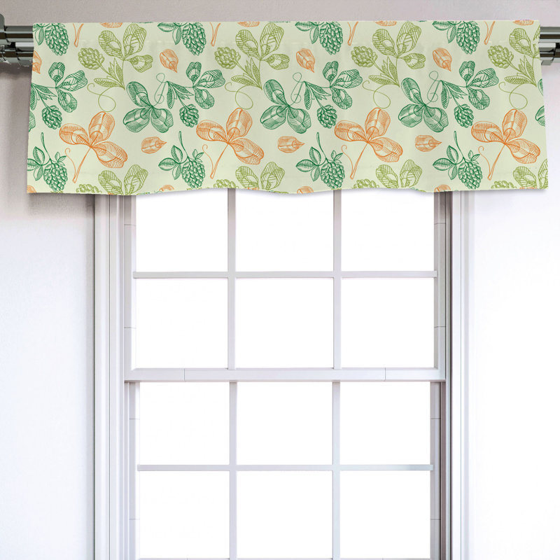 Sateen Floral Ruffled Window Valance