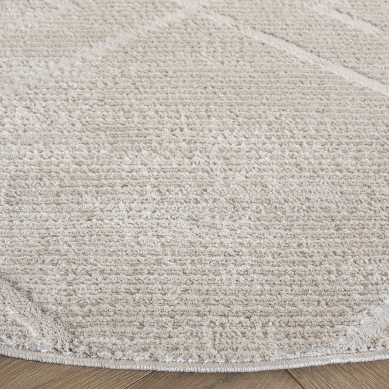 Dilya Performance Geometric Rug, Round 6'7"