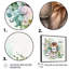 Adorable teckel à l'aquarelle avec fleurs III - reproduction sur toile-87341474-87341476
