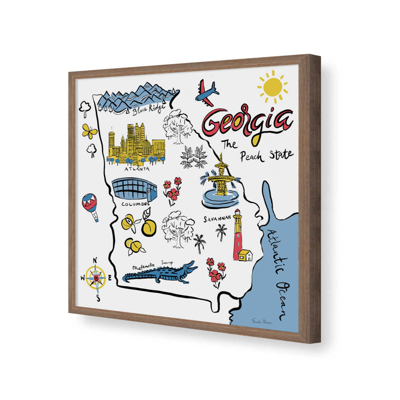 Reproduction d'art «Georgia» par Farida Zaman, Brun, H 12 po x l 12 po