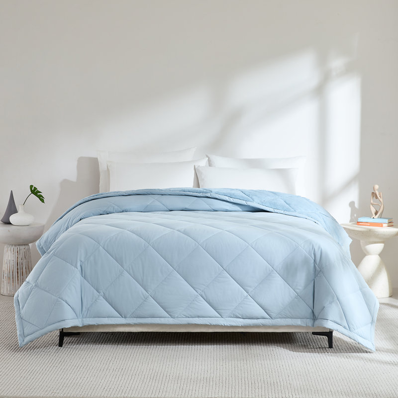 Cloud Top Primaloft Plush Blankets & Throws By DOWNLITE, Queen, Blue