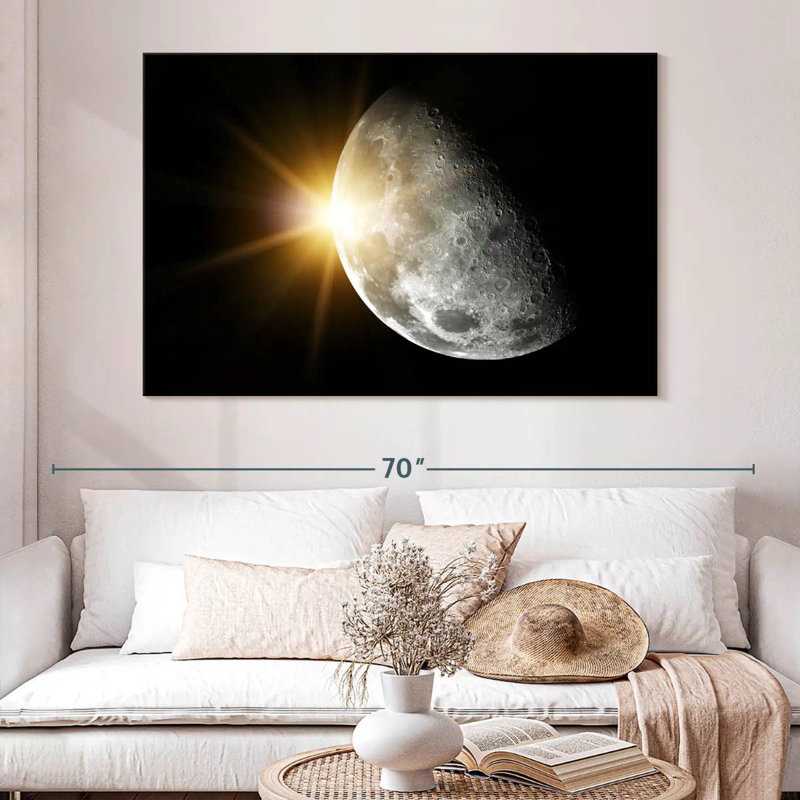 Oberle Sun Behind Moon, 34" H x 51" W