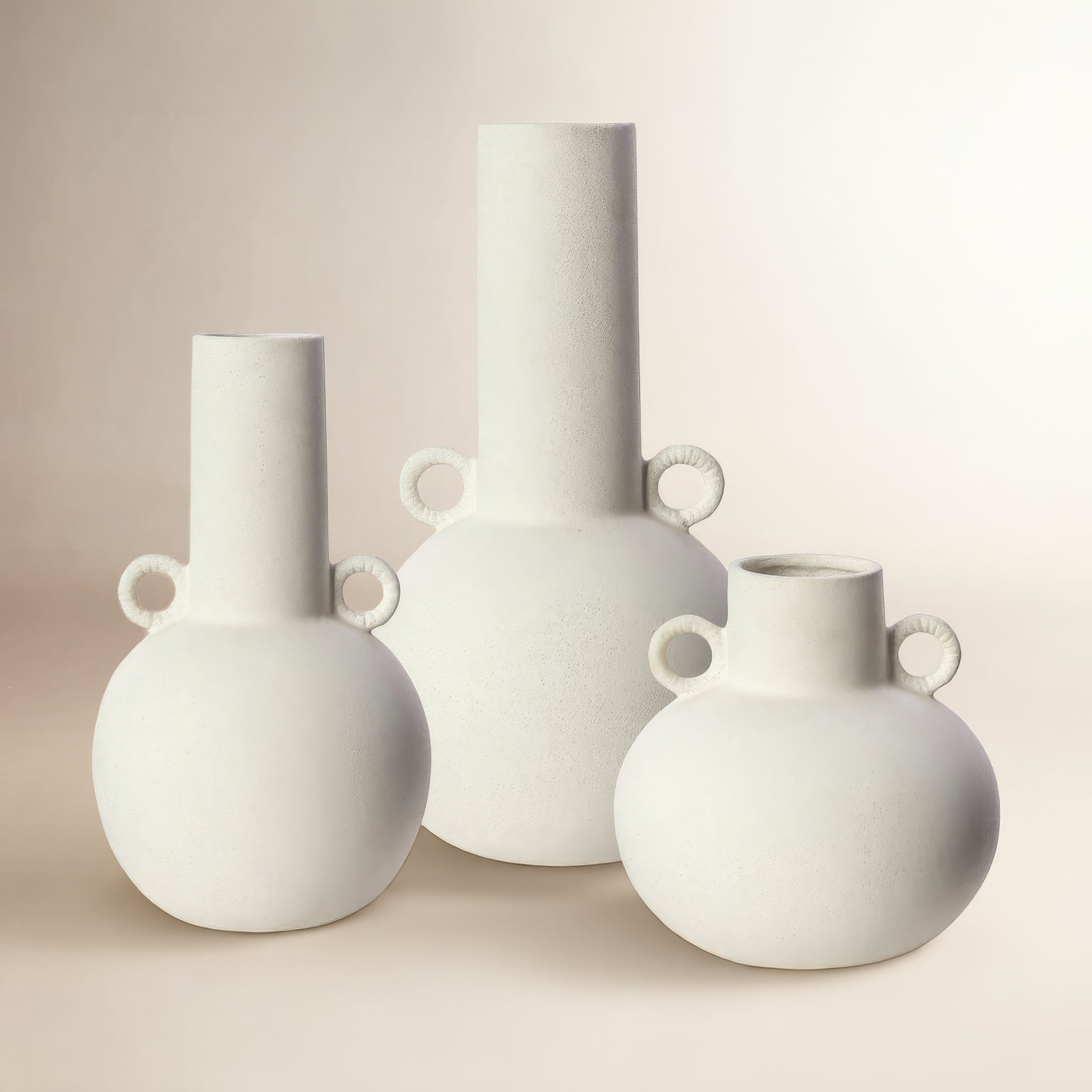 Iyanna 15'' Ceramic / Porcelain Table Vase, White