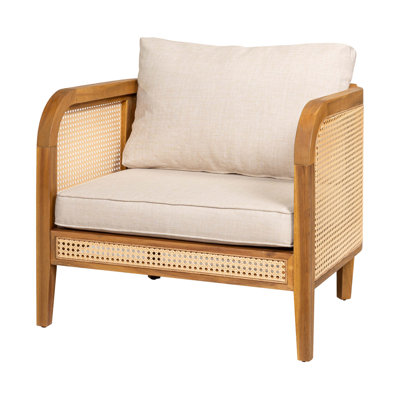Chaise avec accoudoirs rembourrée pour l'extérieur
