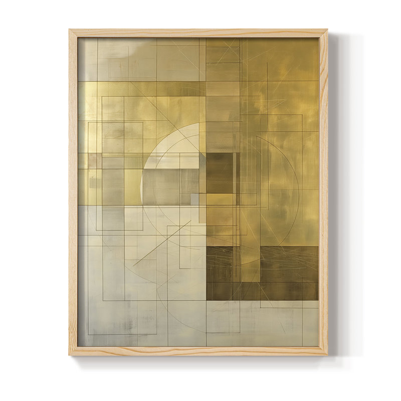 Reproduction encadrée ABSTRACT Series Cxxiv - bois massif, H 21 po x l 17 po