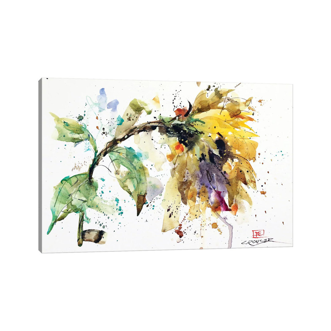 Abstrakte Sonnenblume von Dean Crouser - Gallery-Wrapped Canvas Giclée