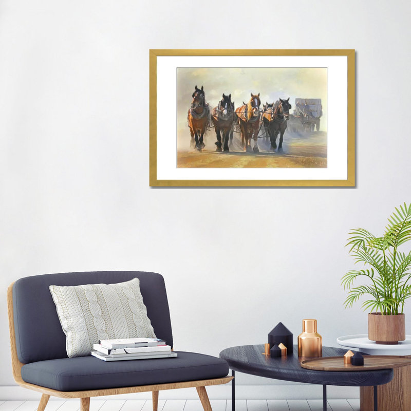 «Sixty Two In The Crew», reproduction d'art sur papier encadré, 32 po x 24 po, Papier encadré, Doré