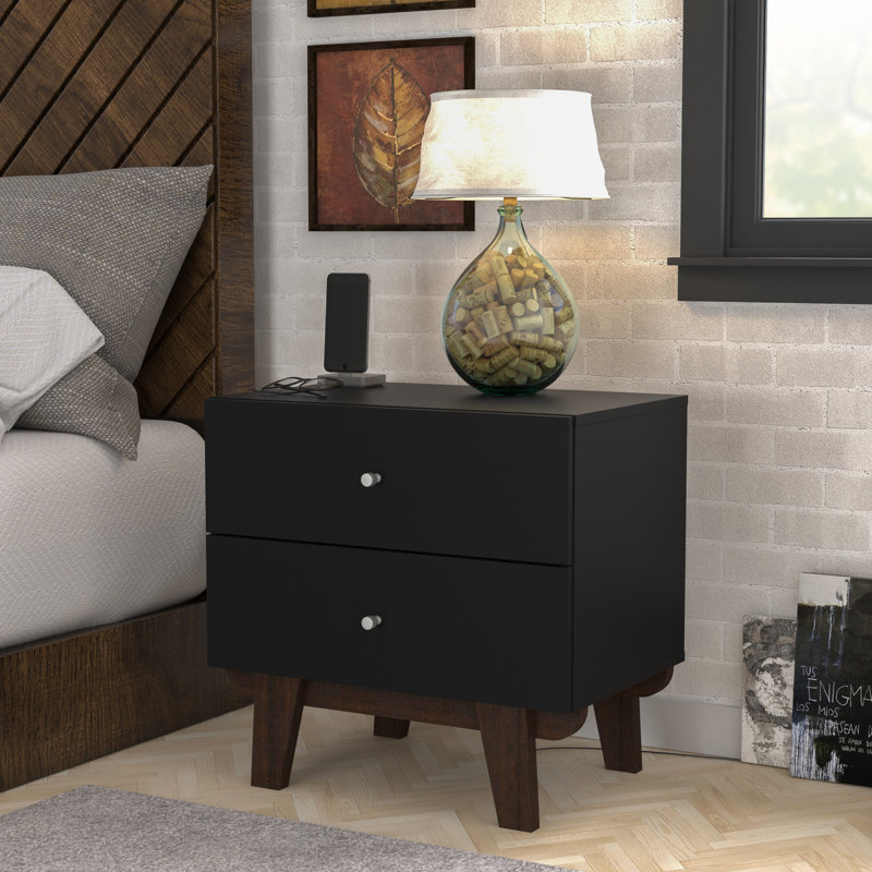 Hasler 23.5'' W Nightstand, Matte Black