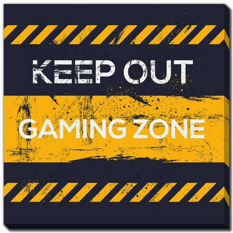Art mural sur toile Gaming Zone, H 16 po x l 16 po