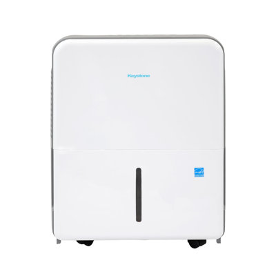 Keystone ENERGY STAR 50-pint Portable Dehumidifier with Built-In Pump in White