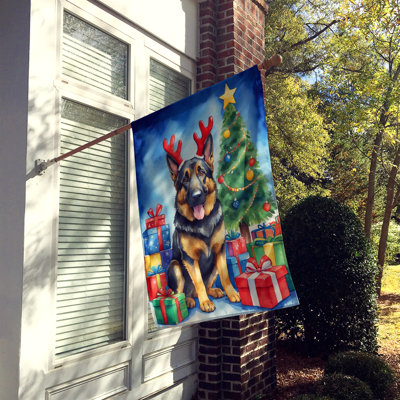 Drapeau de Noël maison de renne
