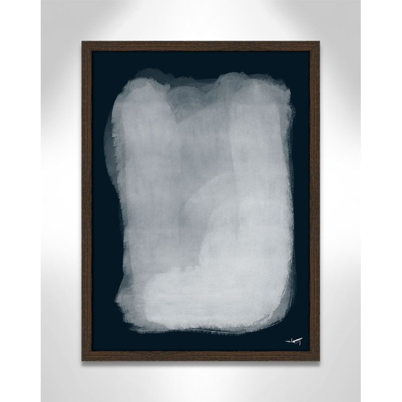 Calme 001, reproduction par A.Atelier, H 23 po x l 17 po x P 0,75 po, Noyer, reproduction encadrée sans passe-partout