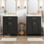 Meuble-lavabo moderne de 48 pouces avec lavabo en céramique, portes à fermeture en douceur, tiroir rabattable, tablettes de porte à double couche, solution de rangement élégante-146098682-146098680