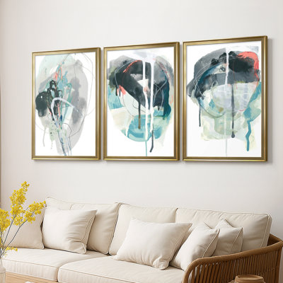 Stone Aperture I - Toile tendue avec châssis sur mesure - 3 pièces