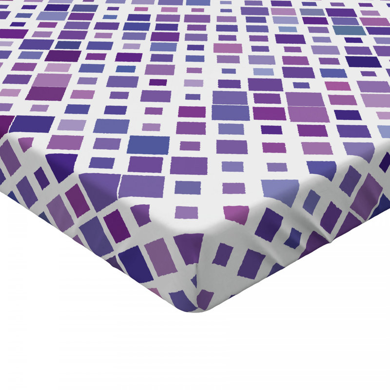 Microfiber Geometric Fitted Sheet, Full Fitted Sheet