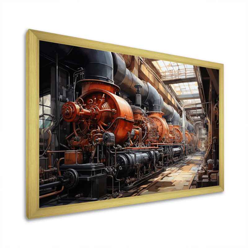 «Power Plants Powerful Energies III» sur toile, Cadre doré à une seule photo, H 24 po x l 32 po x P 1 po