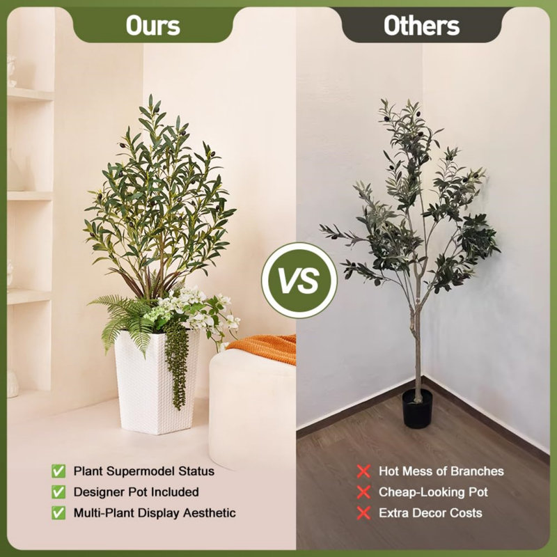 Anietra 120cm Faux Olive Tree Tree in Pot