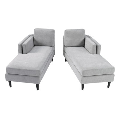  Canapé-lit de 54 pouces avec accoudoirs à deux couches et assise profonde, gris