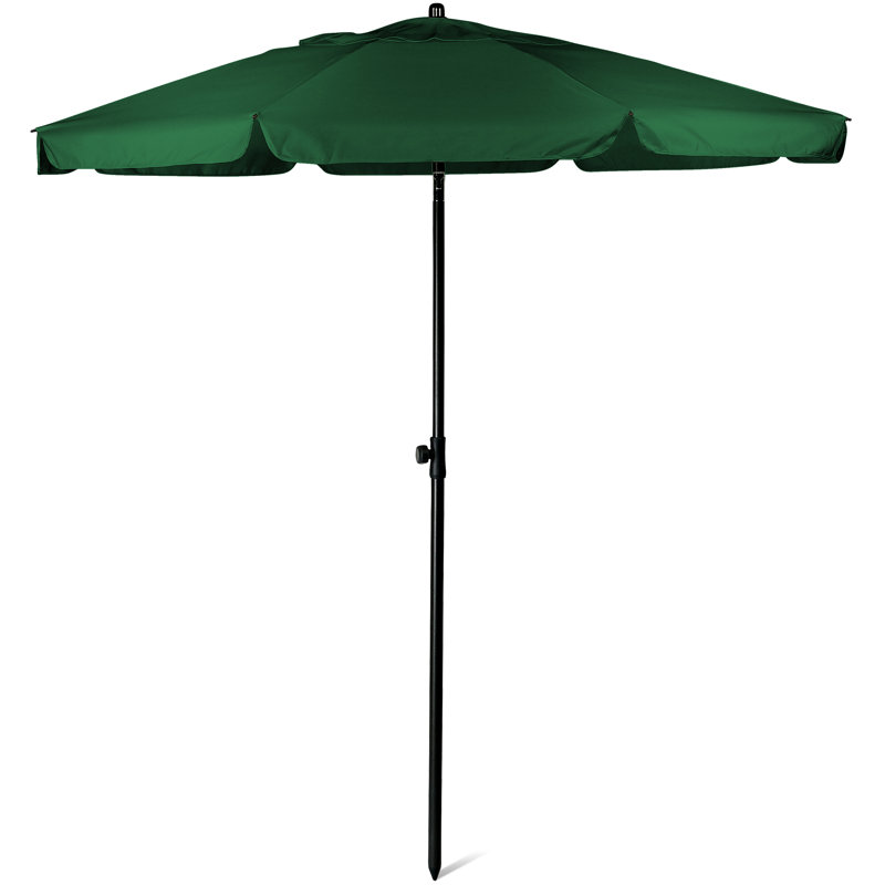 SUNMER 2M Beach Umbrella with Tilt Mechanism, Green