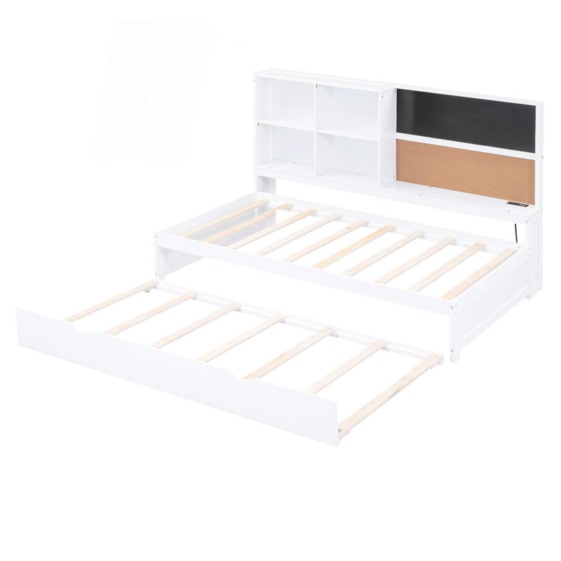 Twin Size Daybed With Storage Shelves, Twin