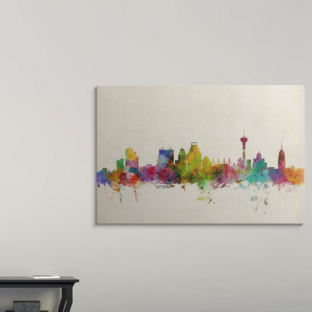 «San Antonio Skyline» par Francy, impression, H 12 po x l 18 po x P 1,5 po, Toile