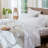 100% Washed Cotton Sheet Set Extra Deep Pocket Linen Like Textured-404490831-469595433