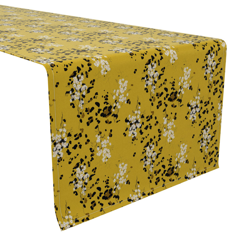 Table Runner, 100% Cotton, 16x72", Safari Floral