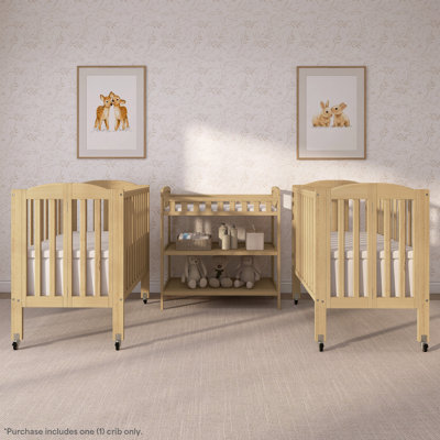  2-in-1 Mini Convertible Portable Crib