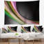 Tapisserie rose, lignes abstraites et vertes-28503033