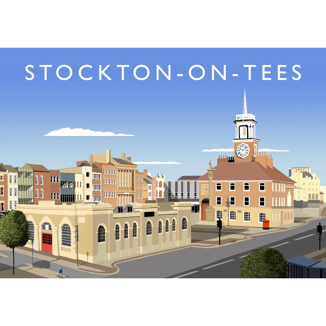 Stockton on Tees 2 by Richard O'Neil - Graphic Art Print on Paper