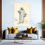 Art mural contemporain abstrait fleur de cactus 3-825369114