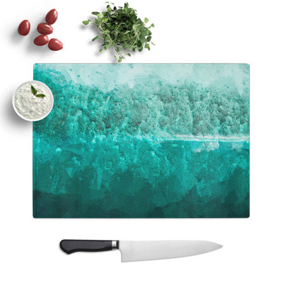 Tempered Glass Wave in the Maldives in Abstract Cutting Board