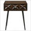 Élégante table d'appoint rectangulaire à 1 tiroir brun café, parfaite pour un décor moderne et traditionnel avec beaucoup de rangement.